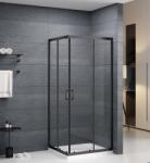 Roltechnik SUNDIS BLACK 80x80 cm szögletes zuhanykabin tanszparent üveggel, matt fekete N0788 (N0788)