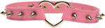 Master Series Spiked Heart Choker Pink