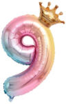 Flippy Balon din Folie Metalizata, Flippy, Figurina Cifra Gradient, Tema Aniversare 80 cm, Ambalaj Individual, Pai inclus, Umflare cu Aer sau Heliu (teo-127163)