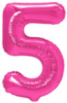 Flippy Balon din Folie Metalizata, Flippy, Figurina Cifra, Model 5, Tema Aniversare 100 cm, Ambalaj Individual, Pai Inclus, Umflare cu Aer sau Heliu, Roz (teo-129121)