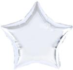 Flippy Balon din Folie Metalizata, Flippy, Figurina Stea, Model Simplu, Tematica Aniversare, 40 cm, Ambalaj Individual, Pai Inclus, Umflare cu Aer sau Heliu, Argintiu (teo-130819)