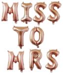 Flippy Set Baloane din Folie Metalizata, Flippy, Model Scris Miss to Mrs, Litere de 40 cm, Tema Iubire, Baloane Party, Ambalaj Individual, Pai Inclus, Umflare cu Aer sau Heliu, Roz (teo-127498)