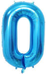 Flippy Balon din Folie Metalizata, Flippy, Figurina Cifra, Tema Aniversare 100 cm, Ambalaj Individual, Pai inclus, Umflare cu Aer sau Heliu, Albastru, Cifra 0 (teo-127076)
