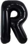 Flippy Balon Folie Metalizata Litera R, Flippy, 40 cm, Umflati cu Heliu sau Aer, Ambalaj Individual, Pai inclus, Negru (teo-129368)