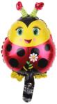 Flippy Balon din Folie Metalizata, Flippy, Figurina Buburuza, Tema Animalute, 30 cm, Ambalaj Individual, Pai Inclus, Umflare cu Aer sau Heliu, Albastru (teo-130937)