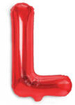 Flippy Balon Folie Metalizata Litera L, Flippy, 40 cm, Umflati cu Heliu sau Aer, Ambalaj Individual, Pai inclus, Rosu (teo-129388)