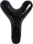 Flippy Balon Folie Metalizata Litera Y, Flippy, 40 cm, Umflati cu Heliu sau Aer, Ambalaj Individual, Pai inclus, Negru (teo-129375)