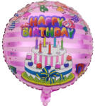 Flippy Balon din Folie Metalizata, Flippy, Figurine, Model 1, Happy Birthday, Tematica Aniversare, 45 cm, Ambalaj Individual, Pai Inclus, Umflare cu Aer sau Heliu, Multicolor (teo-127306)