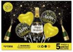 Flippy Set 5 baloane folie, Happy Birthday, negru auriu (teo-129920)
