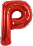 Flippy Balon Folie Metalizata Litera P, Flippy, 40 cm, Umflati cu Heliu sau Aer, Ambalaj Individual, Pai inclus, Rosu (teo-129392)