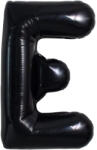 Flippy Balon Folie Metalizata Litera E, Flippy, 40 cm, Umflati cu Heliu sau Aer, Ambalaj Individual, Pai inclus, Negru (teo-129355)