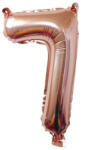 Flippy Balon din Folie Flippy, Cifra 7, 81 cm, Pentru Aer sau Heliu, Bulk, Roz Auriu (teo-126248)