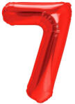 Flippy Balon din Folie Metalizata, Flippy, Figurina Cifra, Model 7, Tema Aniversare 40 cm, Ambalaj Individual, Pai Inclus, Umflare cu Aer sau Heliu, Rosu (teo-129173)