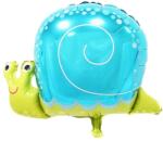Flippy Balon din Folie Metalizata, Flippy, Figurina Melc, Tema Animalute, 30 cm, Ambalaj Individual, Pai Inclus, Umflare cu Aer sau Heliu, Albastru (teo-130936)