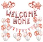 Flippy Set 24 de piese baloane folie si latex, 20 baloane latex, 4 baloane folie, 1 set Welcome Home, Rose gold (TEO-129896)