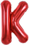 Flippy Balon Folie Metalizata Litera K, Flippy, 40 cm, Umflati cu Heliu sau Aer, Ambalaj Individual, Pai inclus, Rosu (teo-129387)
