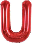 Flippy Balon Folie Metalizata Litera U, Flippy, 40 cm, Umflati cu Heliu sau Aer, Ambalaj Individual, Pai inclus, Rosu (teo-129397)