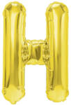 Flippy Balon Folie Metalizata Litera H, Flippy, 40 cm, Umflati cu Heliu sau Aer, Ambalaj Individual, Pai inclus, Auriu (teo-127196)