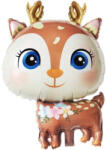 Flippy Balon din Folie Metalizata, Flippy, Mini Figurine, Model Cerb, Tematica Aniversare, 49x74.5 cm, Ambalaj Individual, Pai Inclus, Umflare cu Aer sau Heliu, Maro (teo-127465)