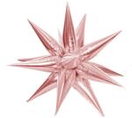 Flippy Balon din Folie Metalizata, Flippy, Figurina Stea 3D, 66 cm, Ambalaj Individual, Pai inclus, Umflare cu Aer sau Heliu, Roz (teo-131190)