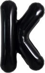 Flippy Balon Folie Metalizata Litera K, Flippy, 40 cm, Umflati cu Heliu sau Aer, Ambalaj Individual, Pai inclus, Negru (teo-129361)