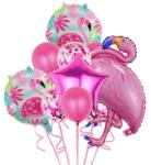 Flippy Set 10 Baloane Folie si Latex Flamigo Party, 60 -90 cm, Roz (teo-129728)