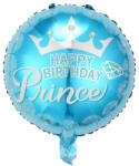 Flippy Balon din Folie Metalizata, Flippy, Figurine, Model Prince, Happy Birthday, Tematica Aniversare, 45 cm, Ambalaj Individual, Pai Inclus, Umflare cu Aer sau Heliu, Multicolor (teo-127385)