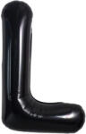 Flippy Balon Folie Metalizata Litera L, Flippy, 40 cm, Umflati cu Heliu sau Aer, Ambalaj Individual, Pai inclus, Negru (teo-129362)
