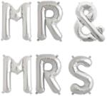 Flippy Set Baloane din Folie Metalizata, Flippy, Figurine Litere, Model MRMRS, Tema Nunta, 40 cm, Baloane Party, Ambalaj Individual, Pai inclus, Umflare cu Aer sau Heliu, Argintiu (teo-130983)