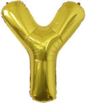Flippy Balon Folie Metalizata Litera Y, Flippy, 80 cm, Umflati cu Heliu sau Aer, Ambalaj Individual, Pai inclus, Auriu (teo-129453)
