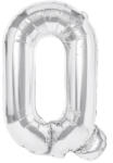 Flippy Balon Folie Metalizata Litera Q, Flippy, 40 cm, Umflati cu Heliu sau Aer, Ambalaj Individual, Pai inclus, Argintiu (teo-127231)