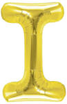 Flippy Balon Folie Metalizata Litera I, Flippy, 40 cm, Umflati cu Heliu sau Aer, Ambalaj Individual, Pai inclus, Auriu (teo-127197)