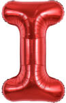 Flippy Balon Folie Metalizata Litera I, Flippy, 40 cm, Umflati cu Heliu sau Aer, Ambalaj Individual, Pai inclus, Rosu (teo-129385)