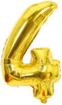Flippy Balon din Folie Flippy, Cifra 4, 81 cm, Pentru Aer sau Heliu, Bulk, Auriu (teo-126203)