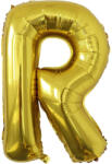 Flippy Balon Folie Metalizata Litera R, Flippy, 80 cm, Umflati cu Heliu sau Aer, Ambalaj Individual, Pai inclus, Auriu (teo-129446)