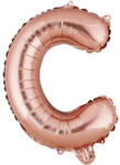 Flippy Balon Folie Metalizata Litera C, Flippy, 40 cm, Umflati cu Heliu sau Aer, Ambalaj Individual, Pai inclus, Rose Gold (teo-127243)