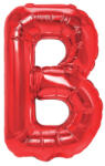 Flippy Balon Folie Metalizata Litera B, Flippy, 40 cm, Umflati cu Heliu sau Aer, Ambalaj Individual, Pai inclus, Rosu (teo-129378)