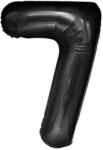 Flippy Balon din Folie Metalizata Flippy, Figurina Cifra, Tema Aniversare 40 cm, Ambalaj Individual, Pai inclus, Umflare cu Aer sau Heliu, Negru, Cifra 7 (teo-129183)