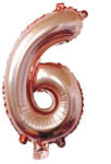 Flippy Balon din Folie Flippy, Cifra 6, 81 cm, Pentru Aer sau Heliu, Bulk, Roz Auriu (teo-126236)