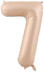 Flippy Balon din Folie Metalizata, Flippy, Figurina Cifra, Model 7, Tema Aniversare 100 cm, Ambalaj Individual, Pai Inclus, Umflare cu Aer sau Heliu, Crem (teo-131282)