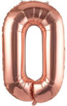 Flippy Balon Folie Metalizata Litera O, Flippy, 40 cm, Umflati cu Heliu sau Aer, Ambalaj Individual, Pai inclus, Rose Gold (teo-127255)