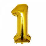 Flippy Balon din Folie Flippy, Cifra 1, 81 cm, Pentru Aer sau Heliu, Bulk, Auriu (teo-126182)