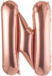 Flippy Balon Folie Metalizata Litera N, Flippy, 80 cm, Umflati cu Heliu sau Aer, Ambalaj Individual, Pai inclus, Rose Gold (teo-129494)