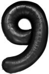 Flippy Balon din Folie Metalizata, Flippy, Figurina Cifra, Tema Aniversare 80 cm, Ambalaj Individual, Pai inclus, Umflare cu Aer sau Heliu, Negru, Cifra 9 (teo-129155)