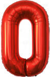 Flippy Balon din Folie Metalizata Flippy, Figurina Cifra, Tema Aniversare 80 cm, Ambalaj Individual, Pai inclus, Umflare cu Aer sau Heliu, Rosu, Cifra 0 (teo-129136)