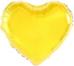 Flippy Balon din Folie Metalizata, Flippy, Figurina Inimioara, Model Simplu, Tematica Iubire, 40 cm, Ambalaj Individual, Pai Inclus, Umflare cu Aer sau Heliu, Auriu (teo-130808)
