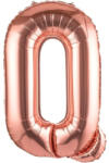 Flippy Balon Folie Metalizata Litera Q, Flippy, 100 cm, Umflati cu Heliu sau Aer, Ambalaj Individual, Pai inclus, Rose Gold (TEO-129419)