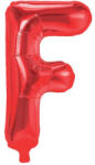 Flippy Balon Folie Metalizata Litera F, Flippy, 40 cm, Umflati cu Heliu sau Aer, Ambalaj Individual, Pai inclus, Rosu (teo-129382)
