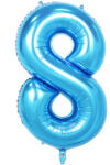 Flippy Balon din Folie Flippy, Cifra 8, 81 cm, Pentru Aer sau Heliu, Bulk, Albastru (teo-126254)