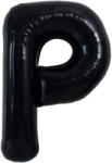 Flippy Balon Folie Metalizata Litera P, Flippy, 40 cm, Umflati cu Heliu sau Aer, Ambalaj Individual, Pai inclus, Negru (teo-129366)